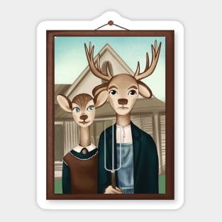 painting "Deer Gothic" Sticker